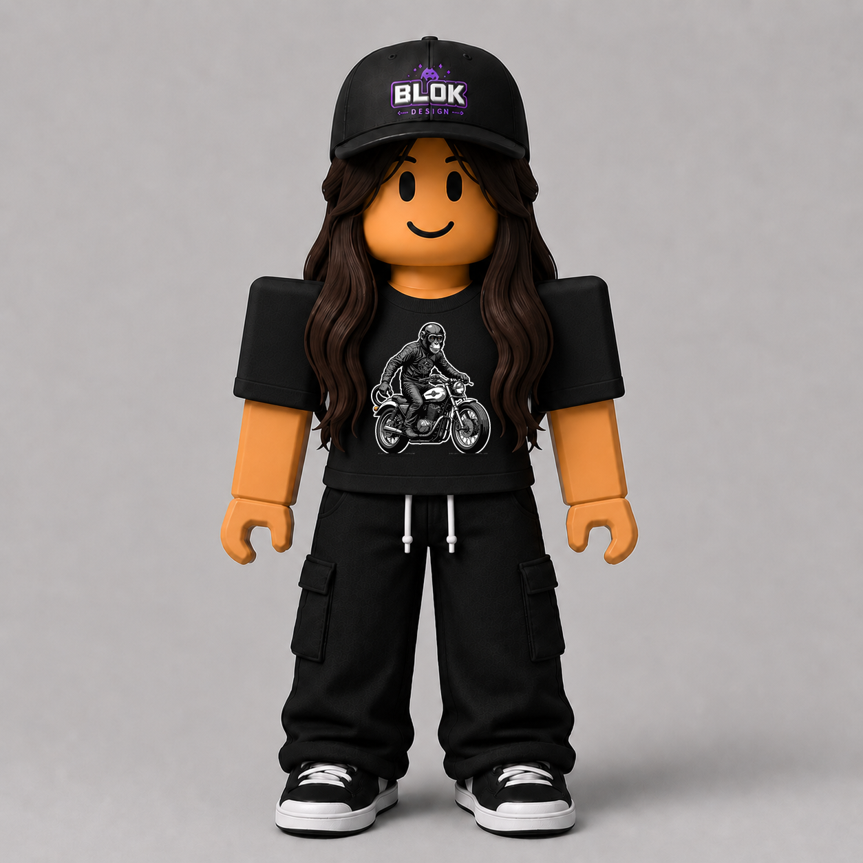 CHAD-011 Roblox Avatar Pack by blok.Design Female Front Black