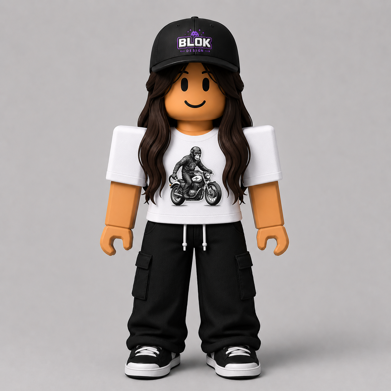 CHAD-011 Roblox Avatar Pack by blok.Design Female Front White