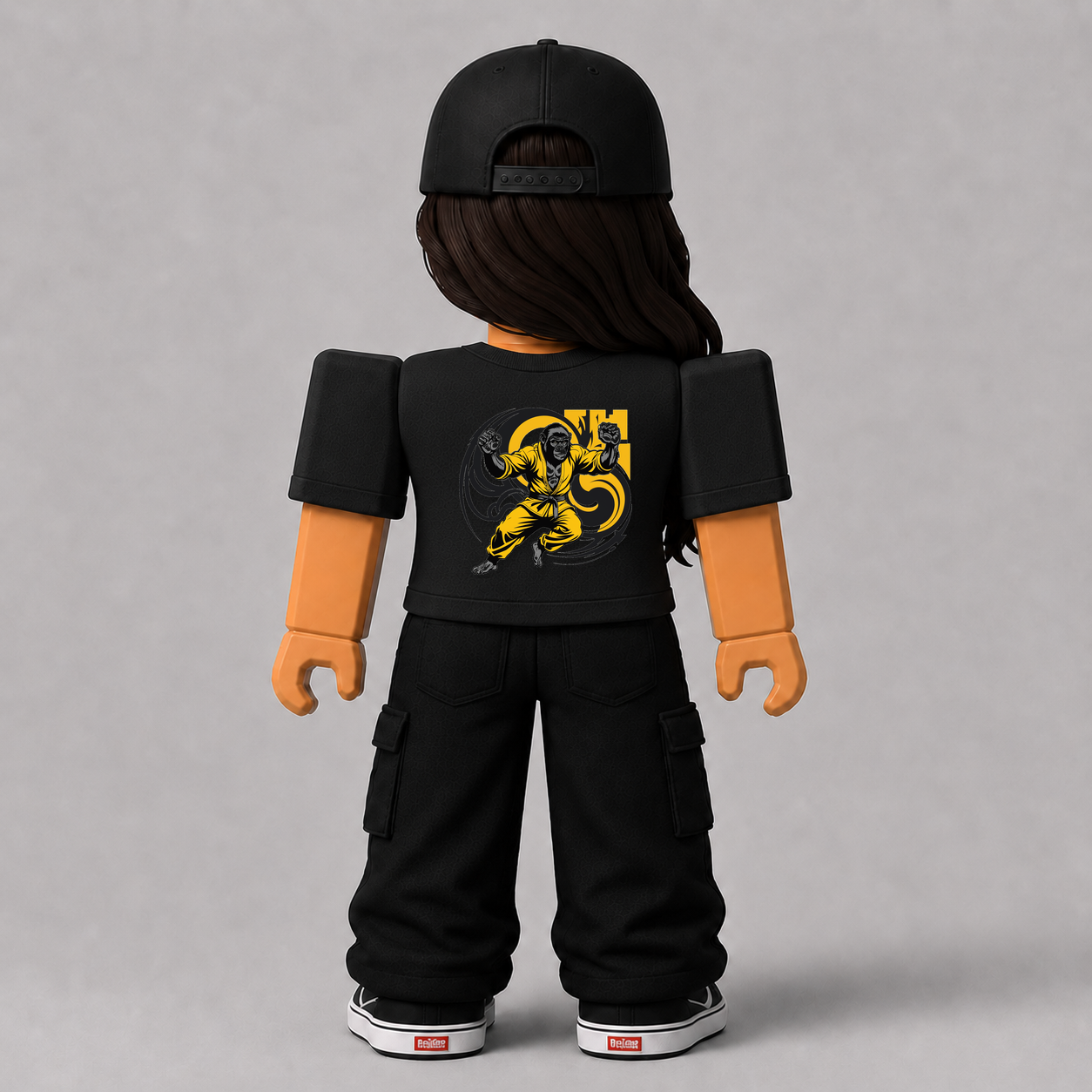 CHAD-015-C1 Roblox Avatar Pack by blok.Design Female Back Black