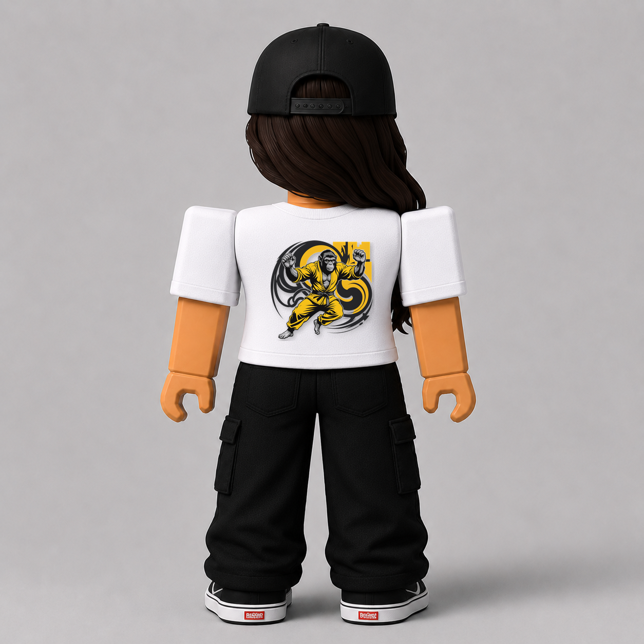 CHAD-015-C1 Roblox Avatar Pack by blok.Design Female Back White