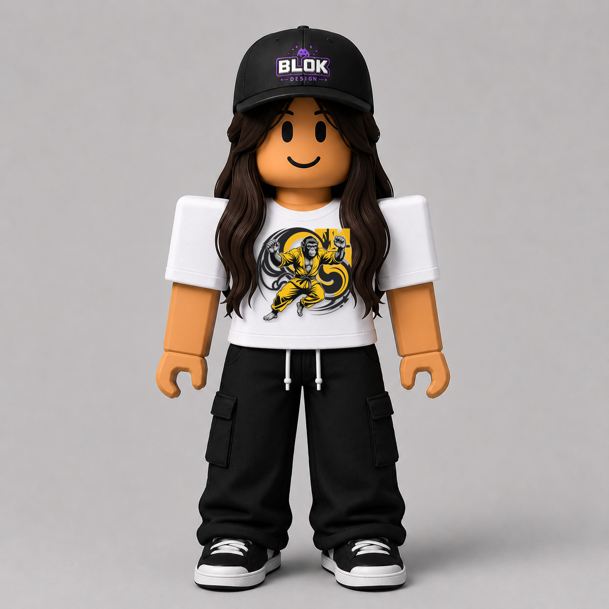 CHAD-015-C1 Roblox Avatar Pack by blok.Design Female Front White