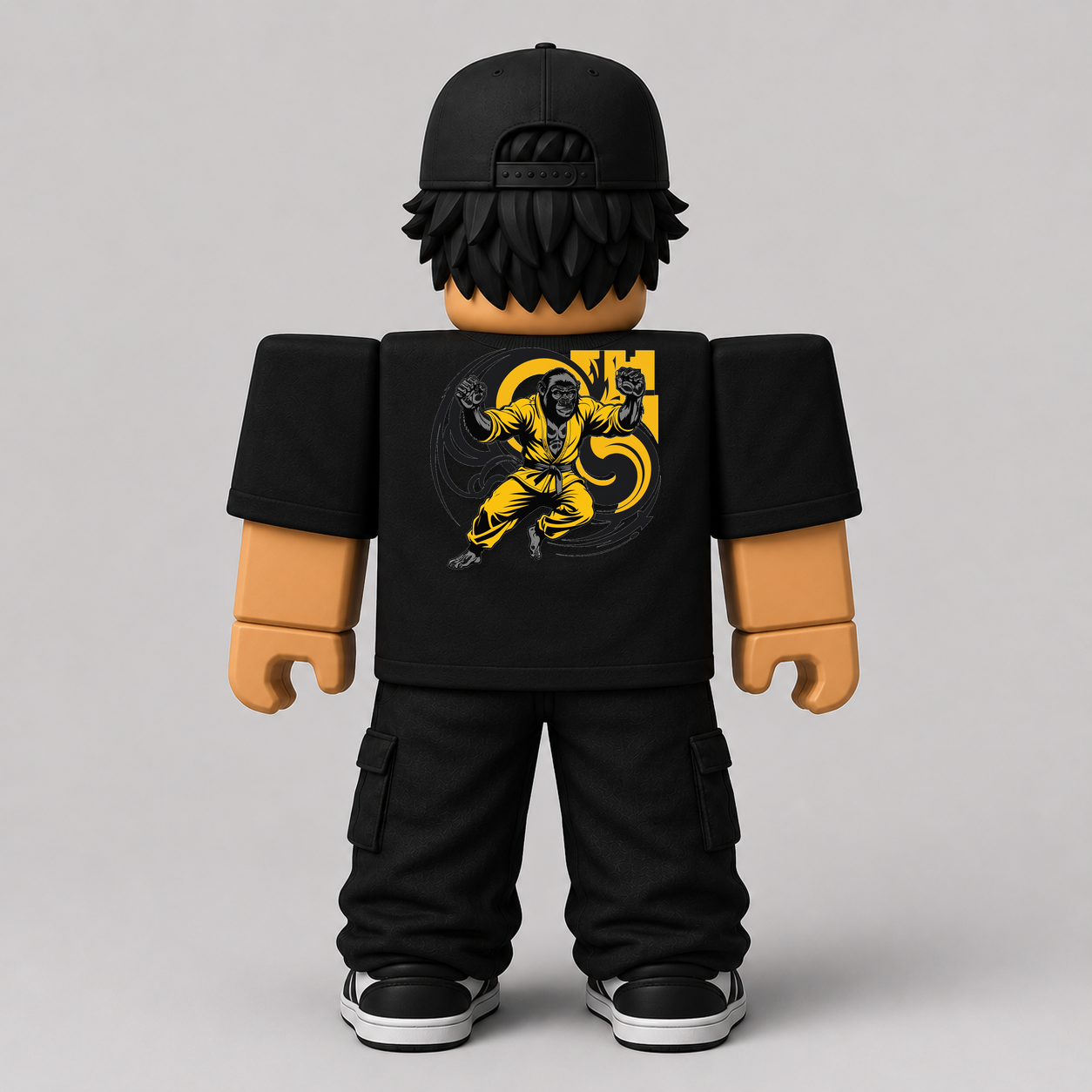 CHAD-015-C1 Roblox Avatar Pack by blok.Design Male Back Black