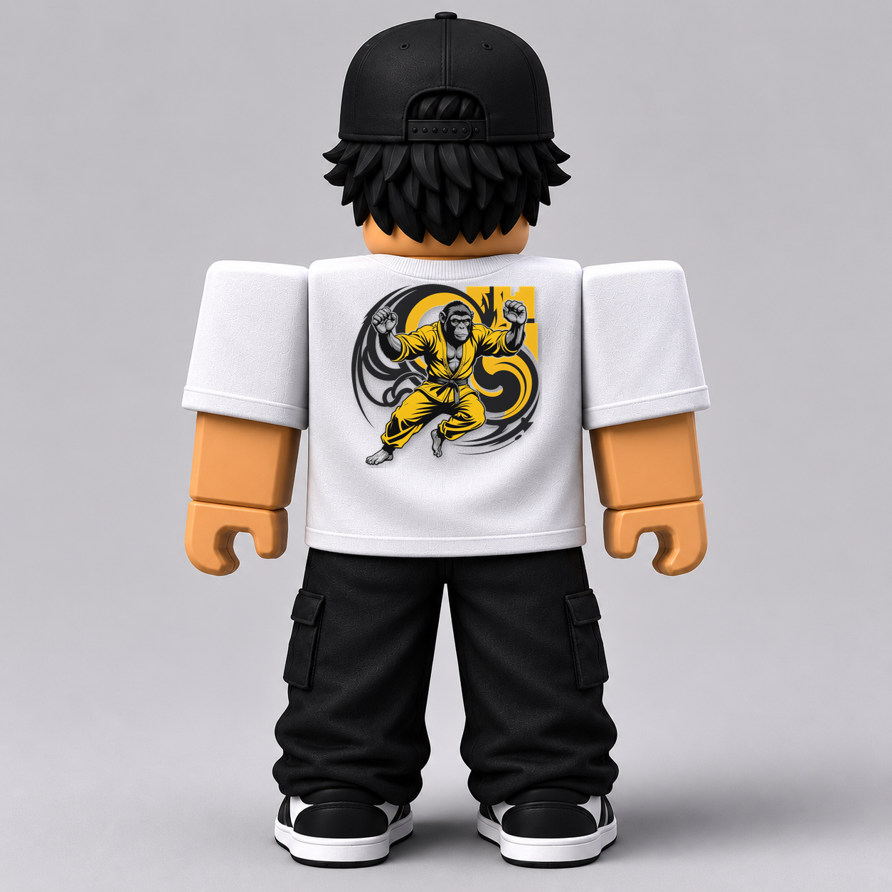 CHAD-015-C1 Roblox Avatar Pack by blok.Design Male Back White