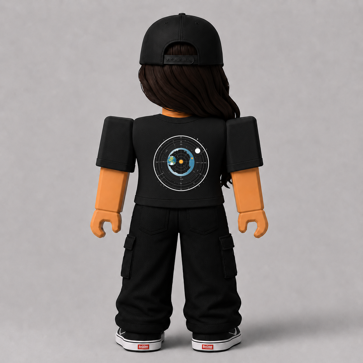 CHAD-017 Roblox Avatar Pack by blok.Design Female Back Black