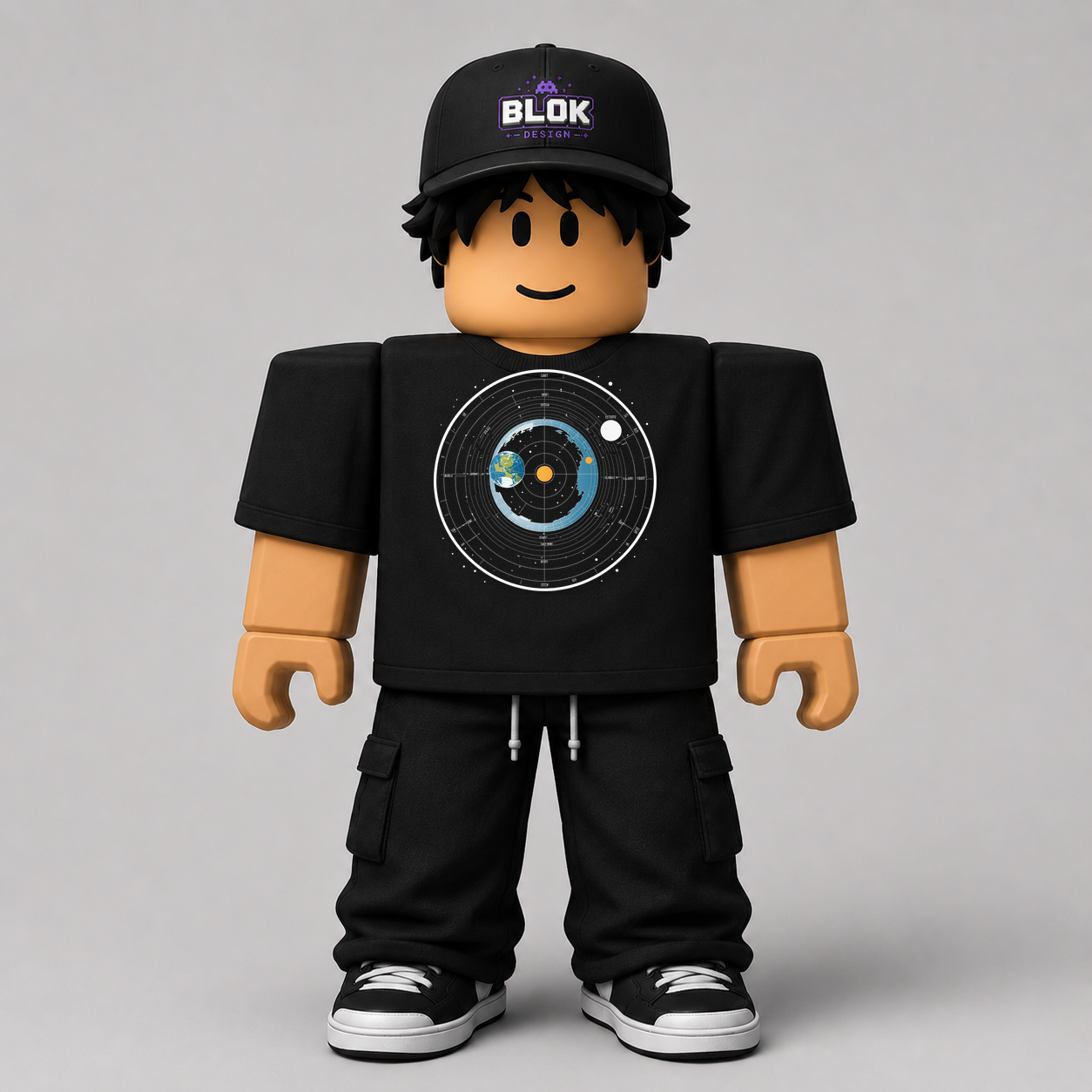 CHAD-017 Roblox Avatar Pack by blok.Design Male Front Black