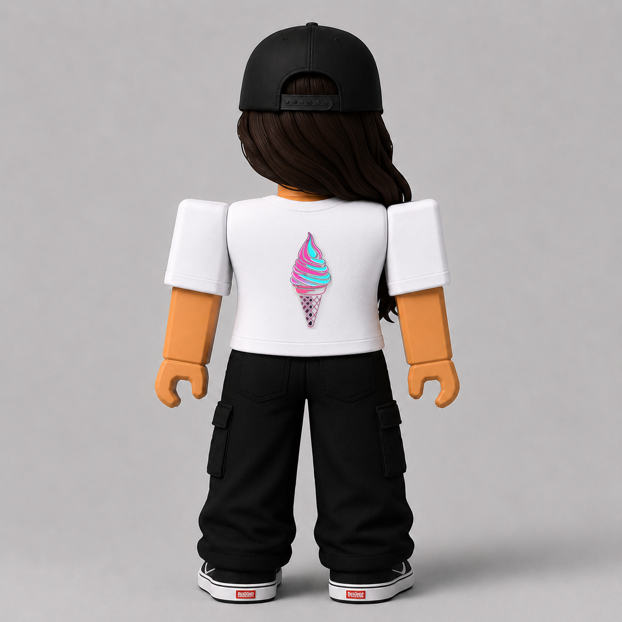 CHAD-046 Roblox Avatar Pack by blok.Design Female Back White