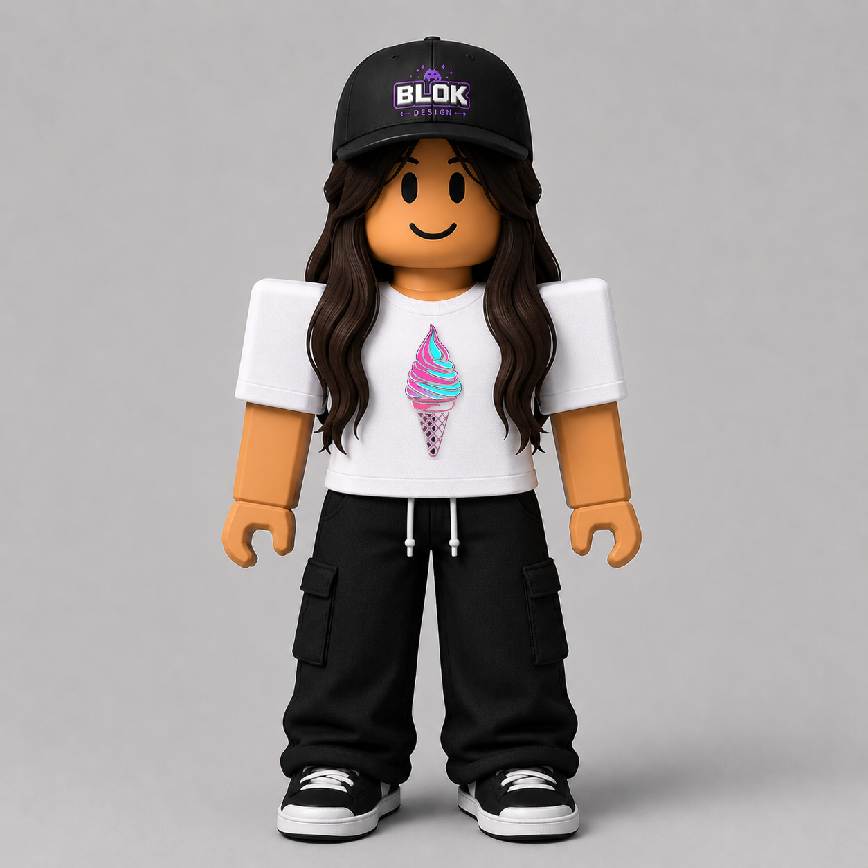 CHAD-046 Roblox Avatar Pack by blok.Design Female Front White