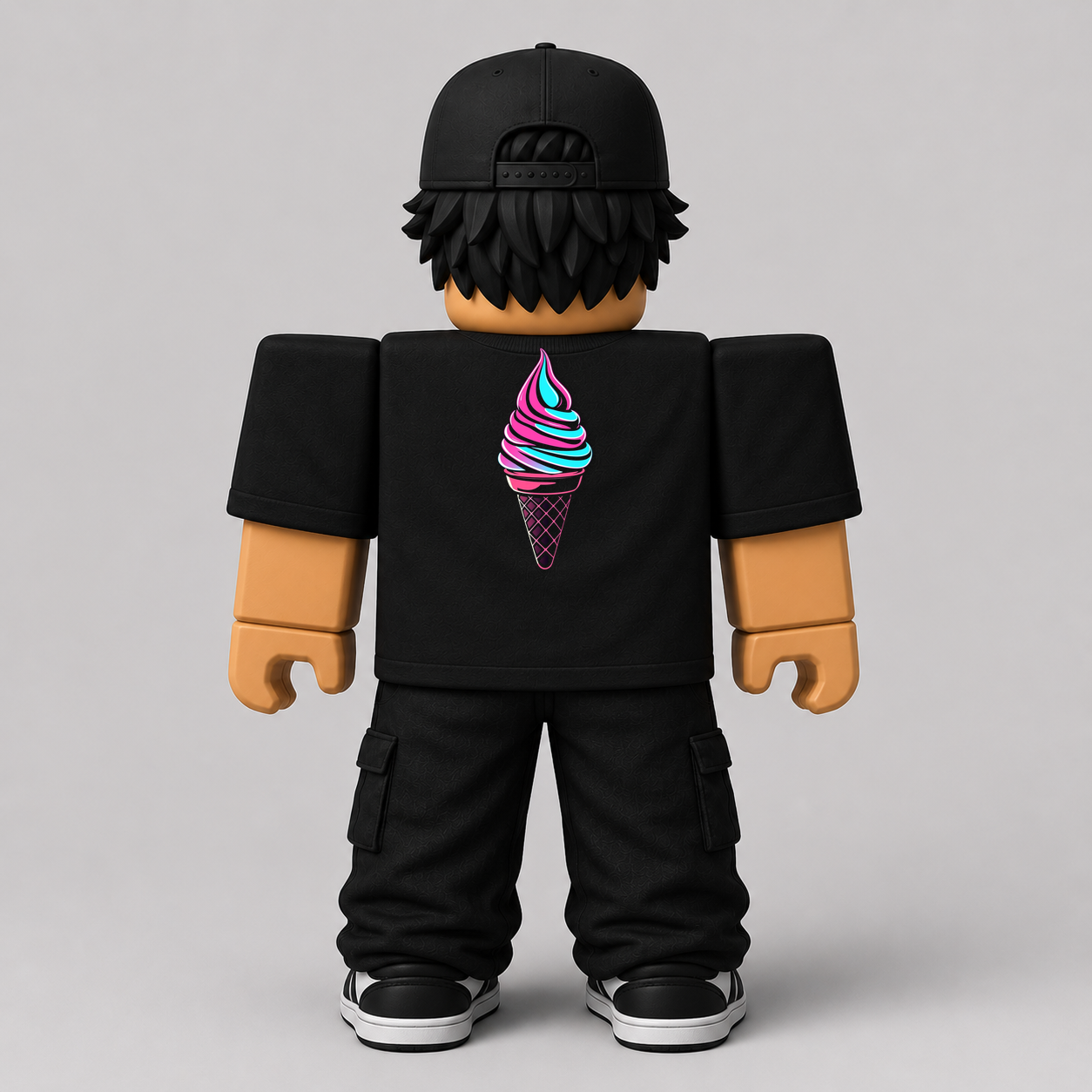 CHAD-046 Roblox Avatar Pack by blok.Design Male Back Black