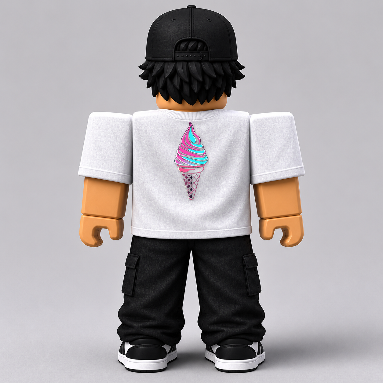 CHAD-046 Roblox Avatar Pack by blok.Design Male Back White