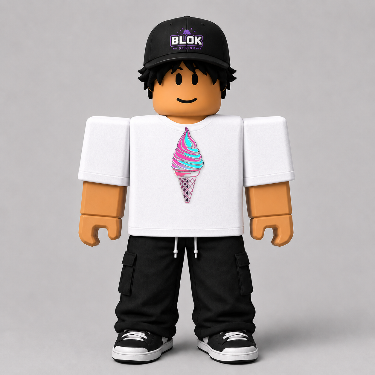 CHAD-046 Roblox Avatar Pack by blok.Design Male Front White
