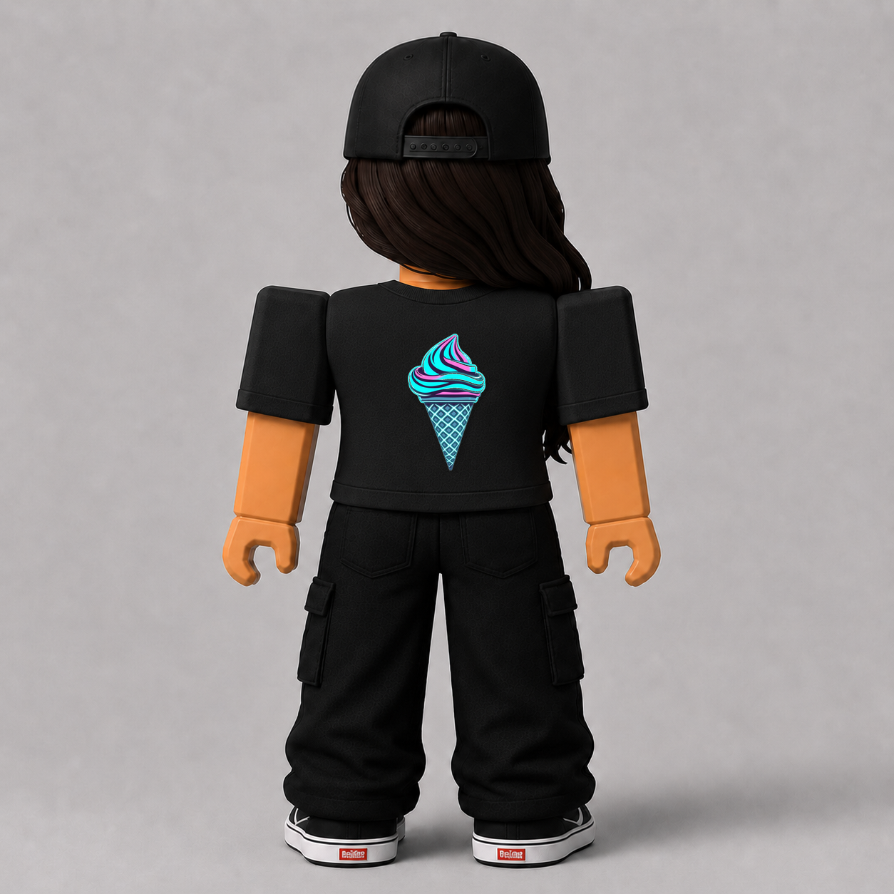 CHAD-048 Roblox Avatar Pack by blok.Design Female Back Black