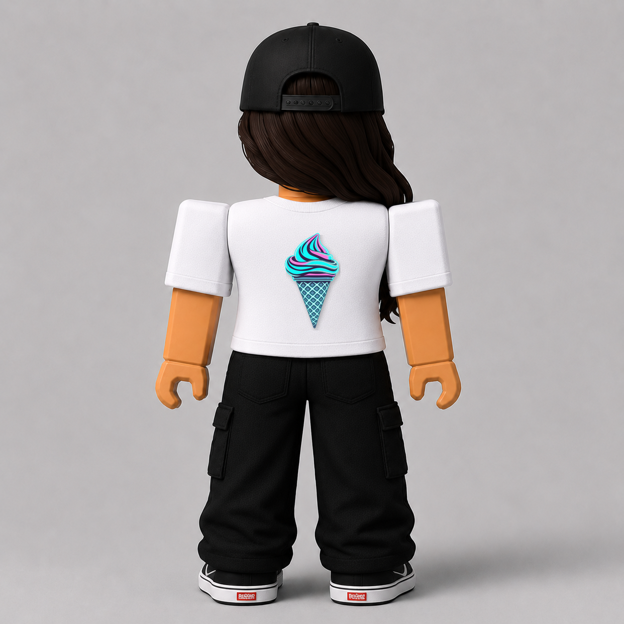 CHAD-048 Roblox Avatar Pack by blok.Design Female Back White