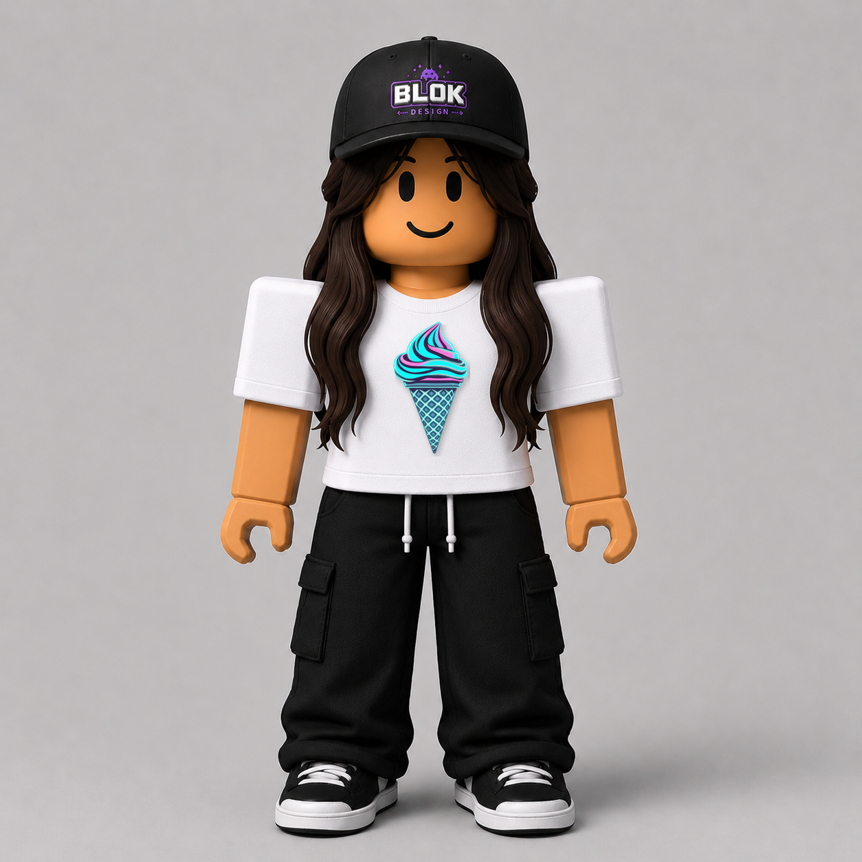CHAD-048 Roblox Avatar Pack by blok.Design Female Front White