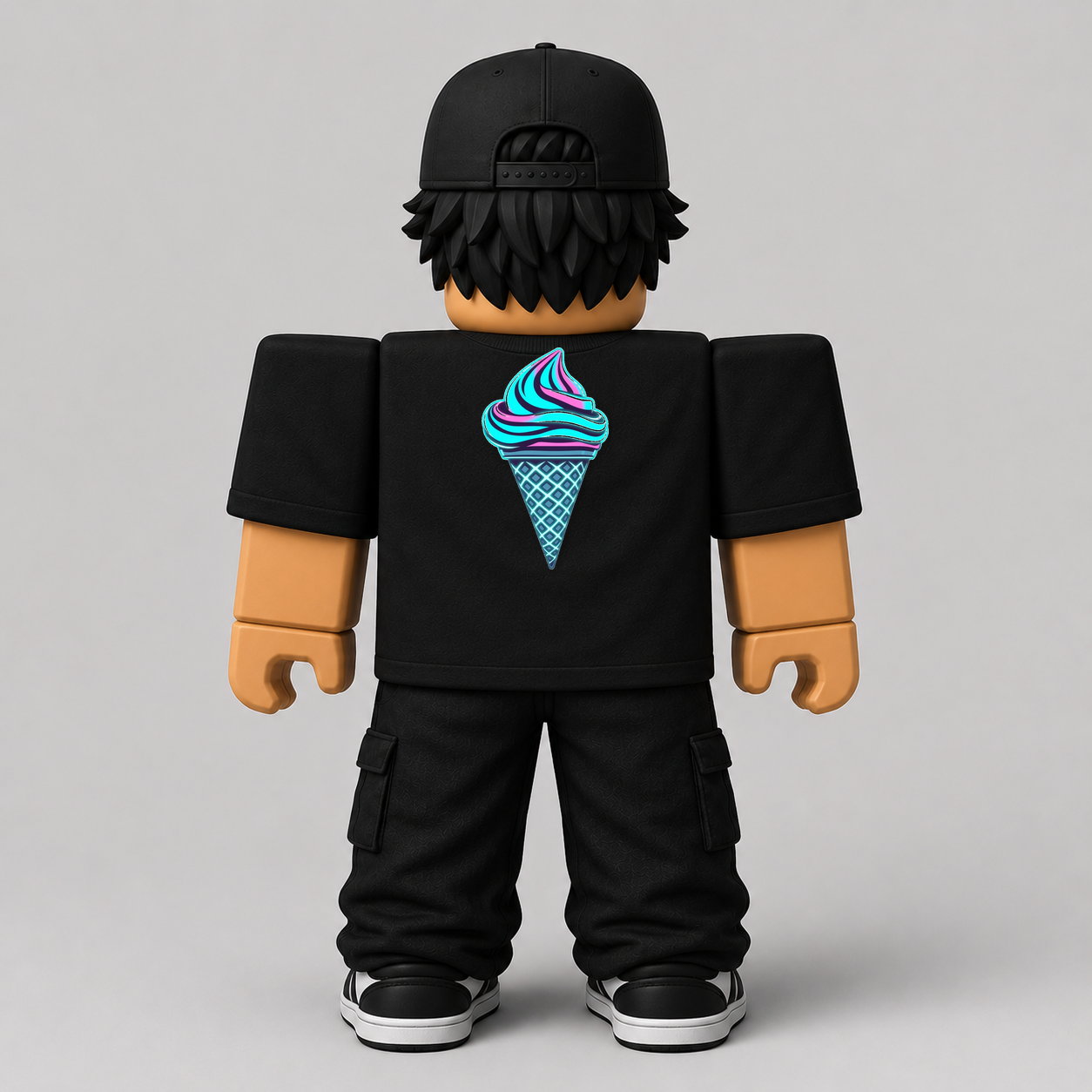 CHAD-048 Roblox Avatar Pack by blok.Design Male Back Black