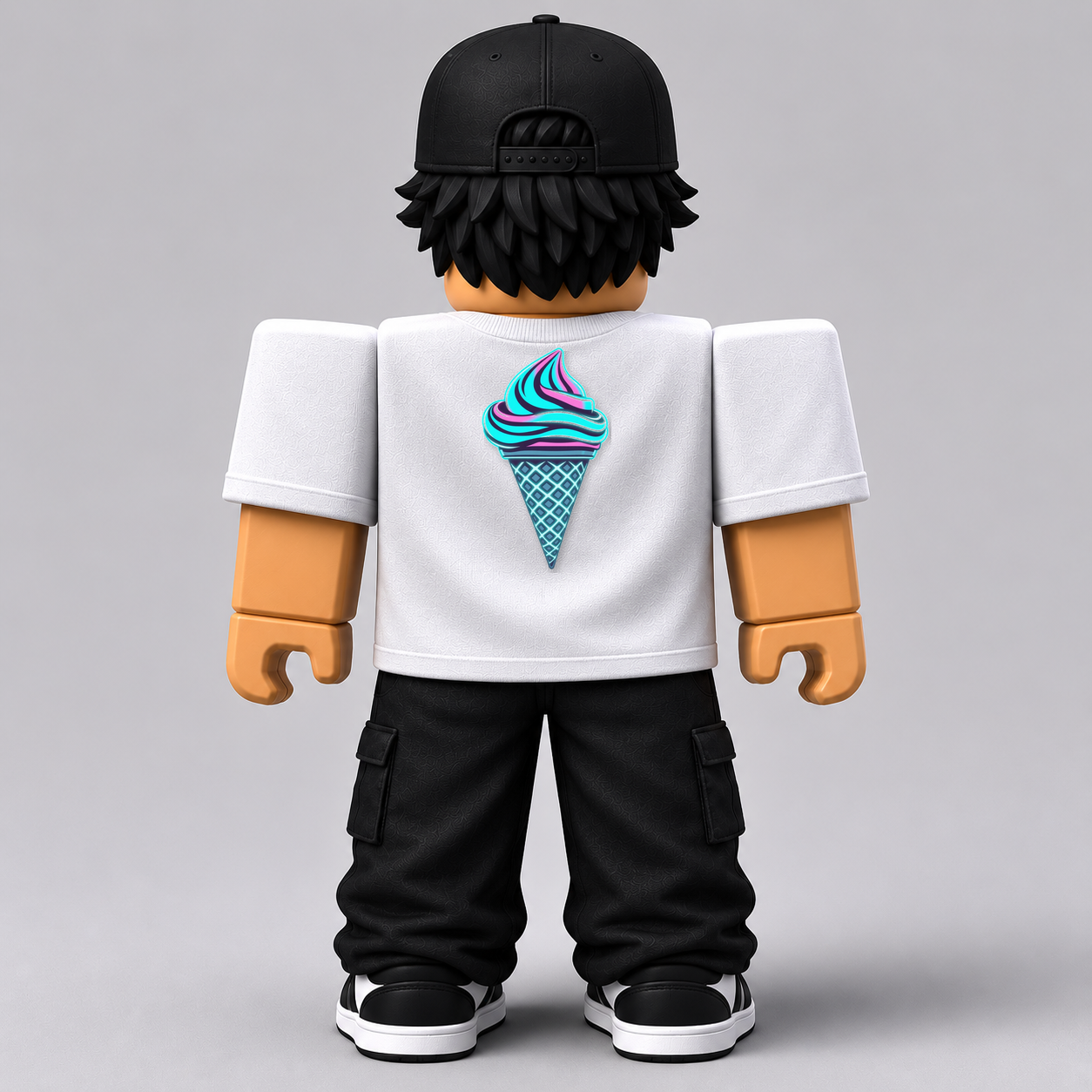 CHAD-048 Roblox Avatar Pack by blok.Design Male Back White