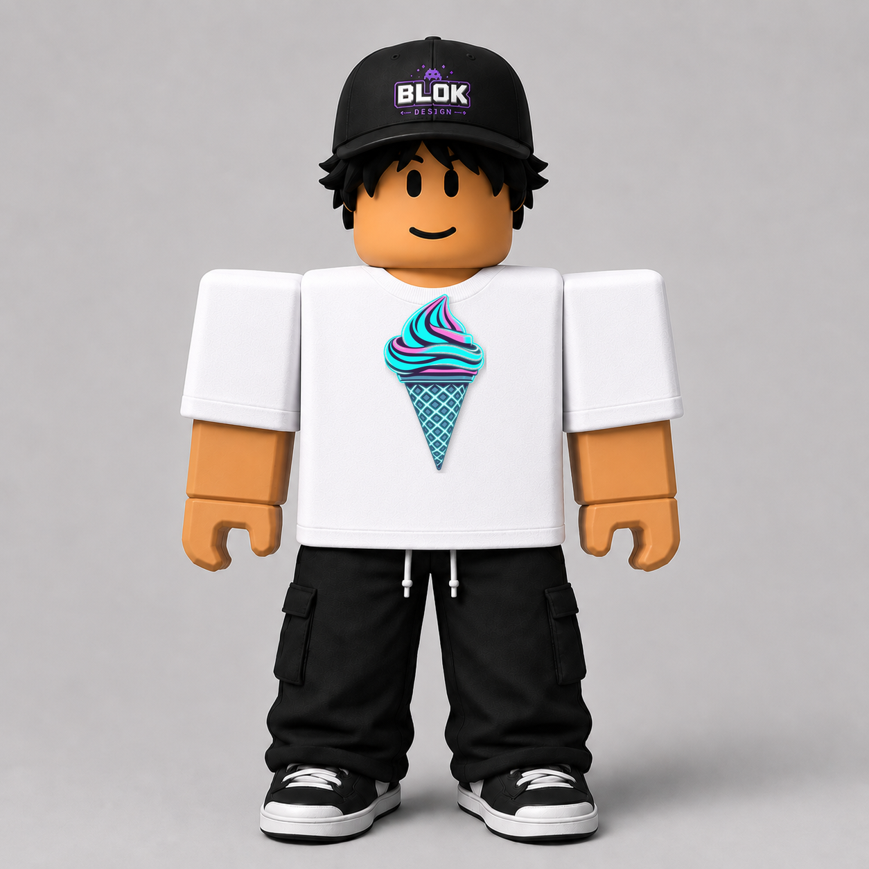 CHAD-048 Roblox Avatar Pack by blok.Design Male Front White