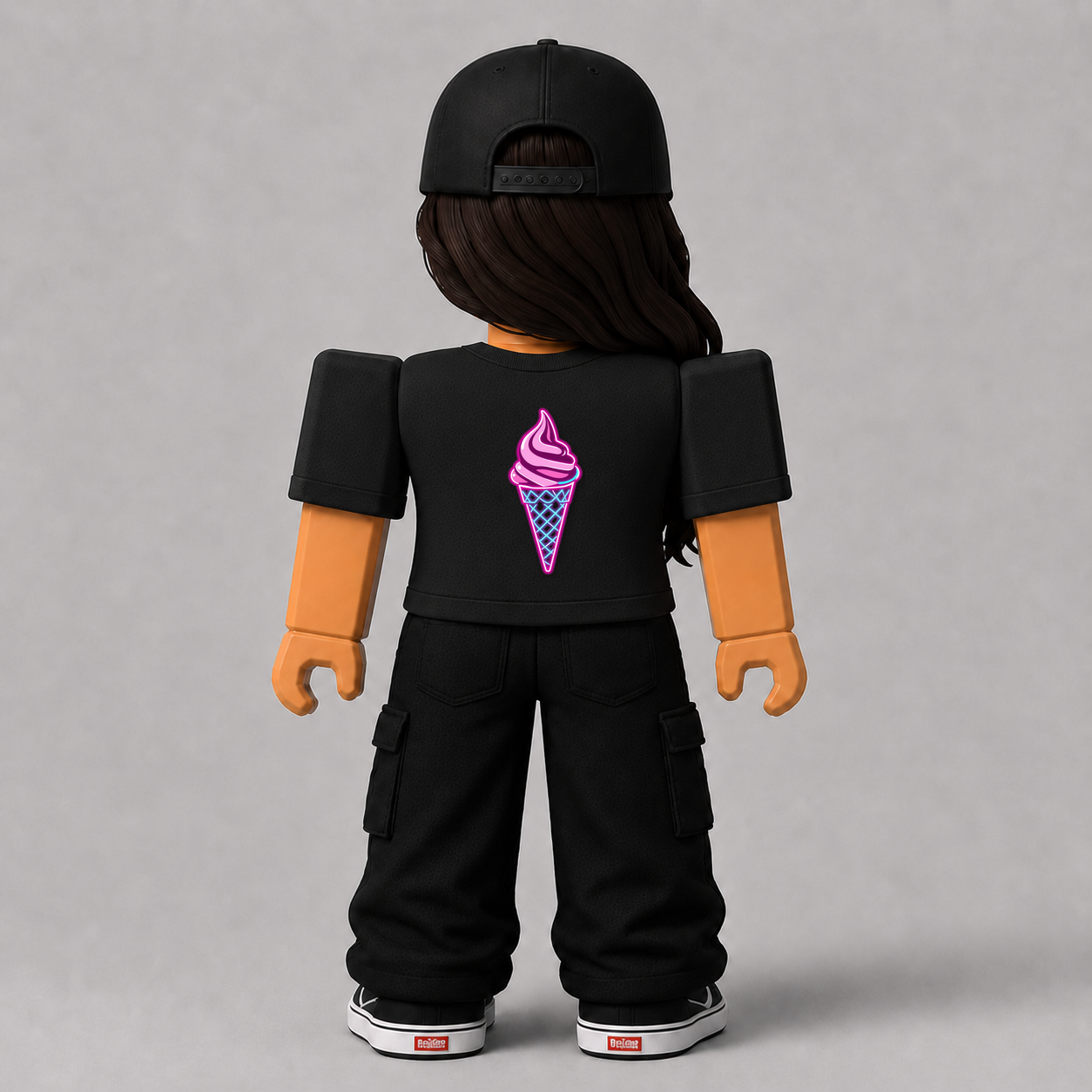 CHAD-049 Roblox Avatar Pack by blok.Design Female Back Black