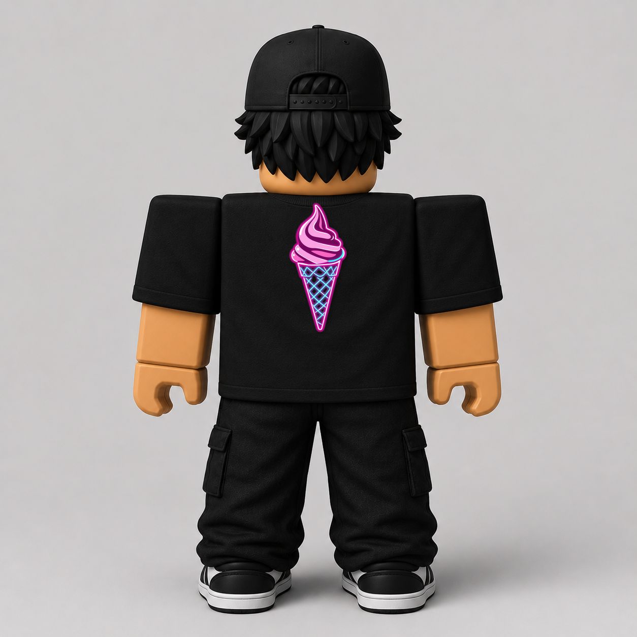 CHAD-049 Roblox Avatar Pack by blok.Design Male Back Black