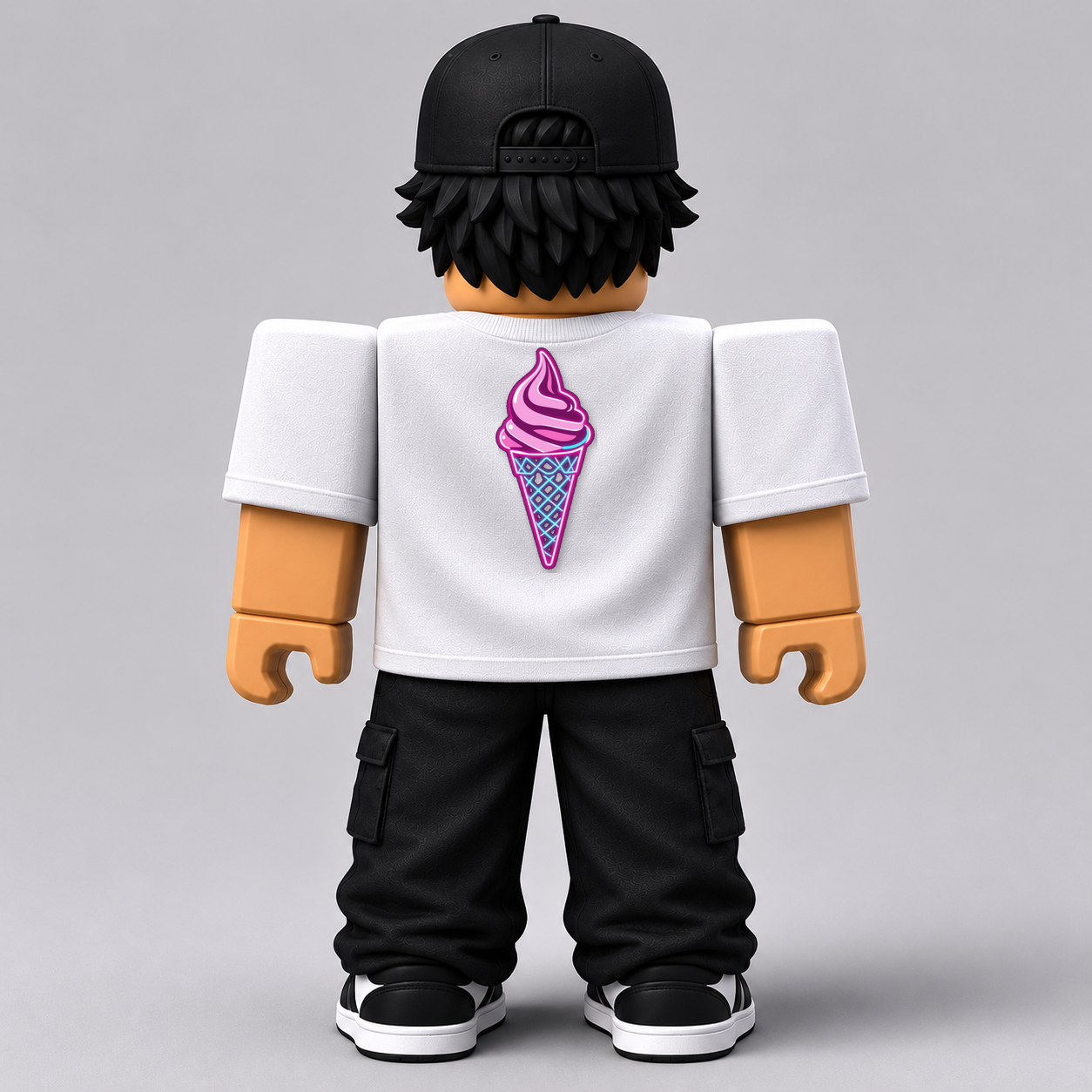 CHAD-049 Roblox Avatar Pack by blok.Design Male Back White