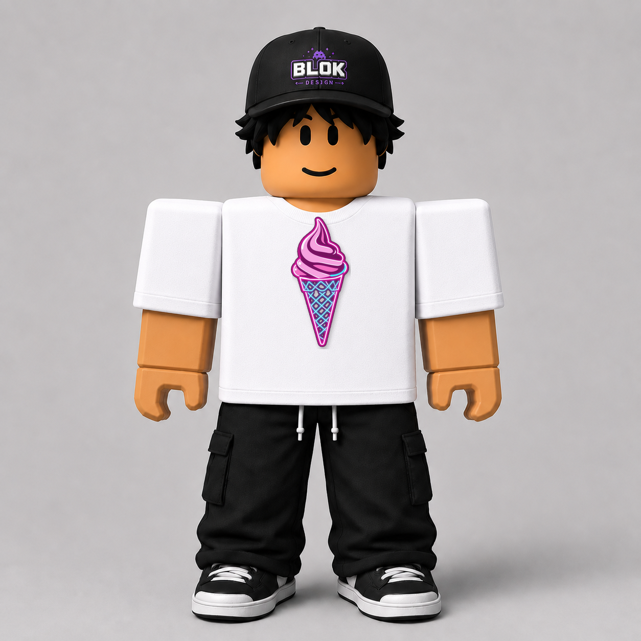 CHAD-049 Roblox Avatar Pack by blok.Design Male Front White