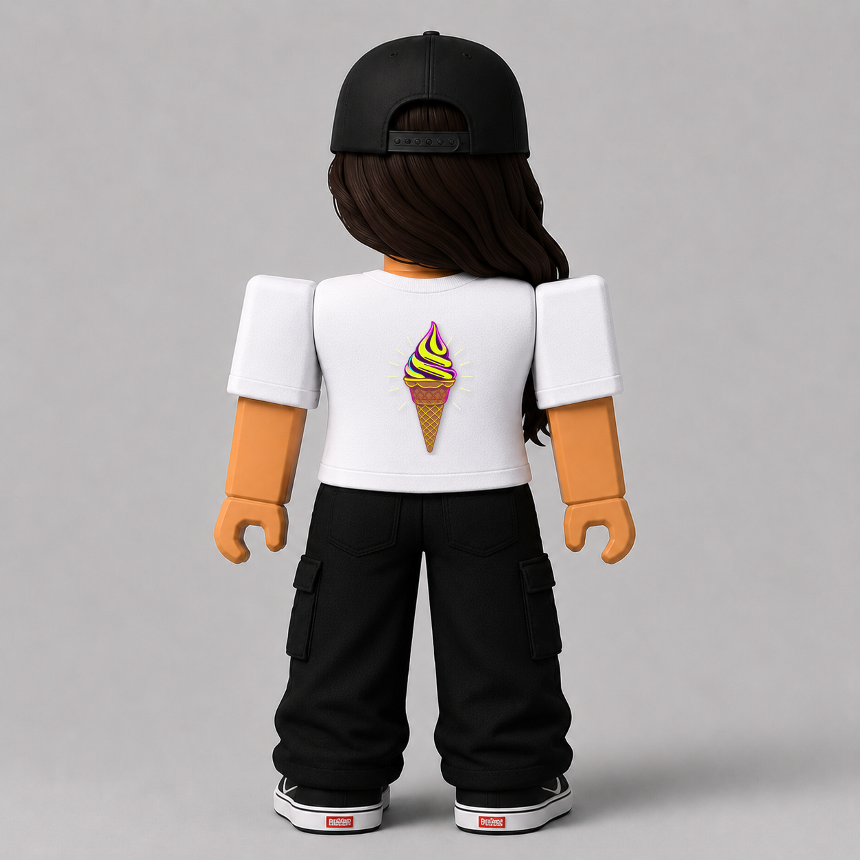 CHAD-051 Roblox Avatar Pack by blok.Design Female Back White