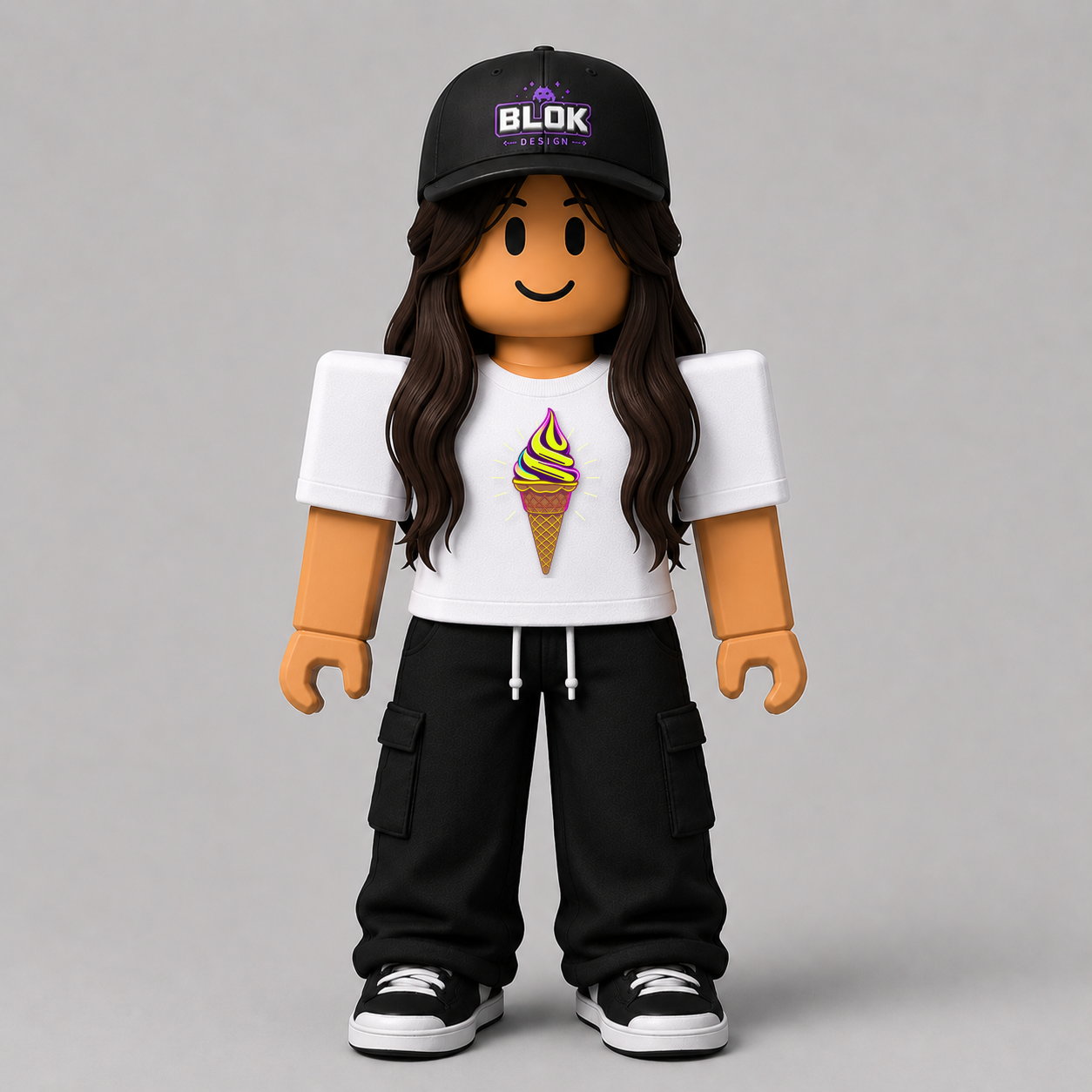 CHAD-051 Roblox Avatar Pack by blok.Design Female Front White