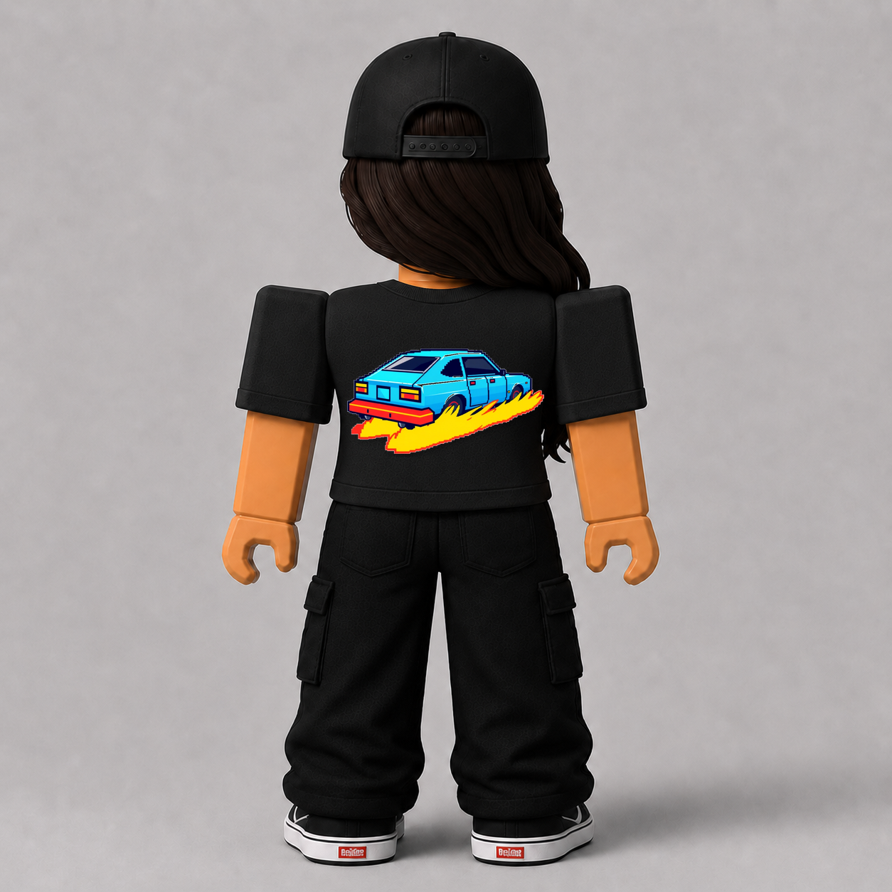 CHAD-055 Roblox Avatar Pack by blok.Design Female Back Black