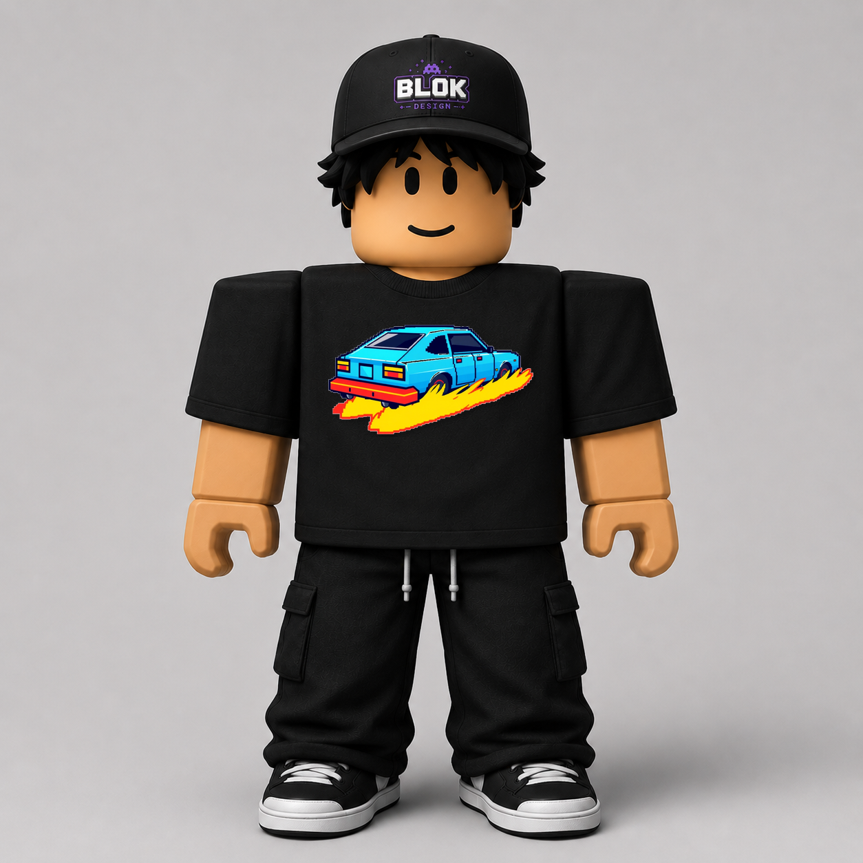 CHAD-055 Roblox Avatar Pack by blok.Design Male Front Black