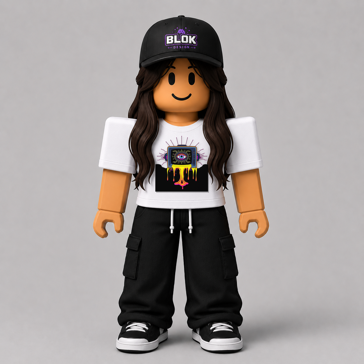 CHAD-056 Roblox Avatar Pack by blok.Design Female Front White
