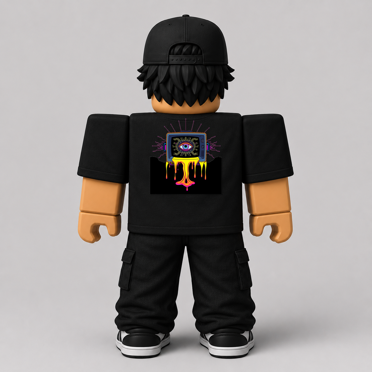 CHAD-056 Roblox Avatar Pack by blok.Design Male Back Black