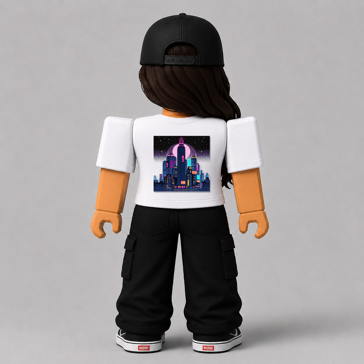 CHAD-057 Roblox Avatar Pack by blok.Design Female Back White