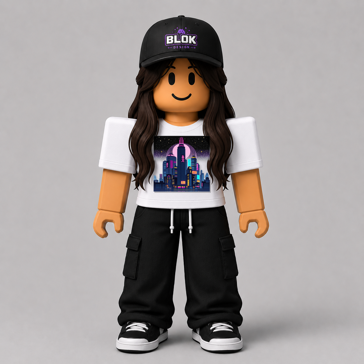 CHAD-057 Roblox Avatar Pack by blok.Design Female Front White