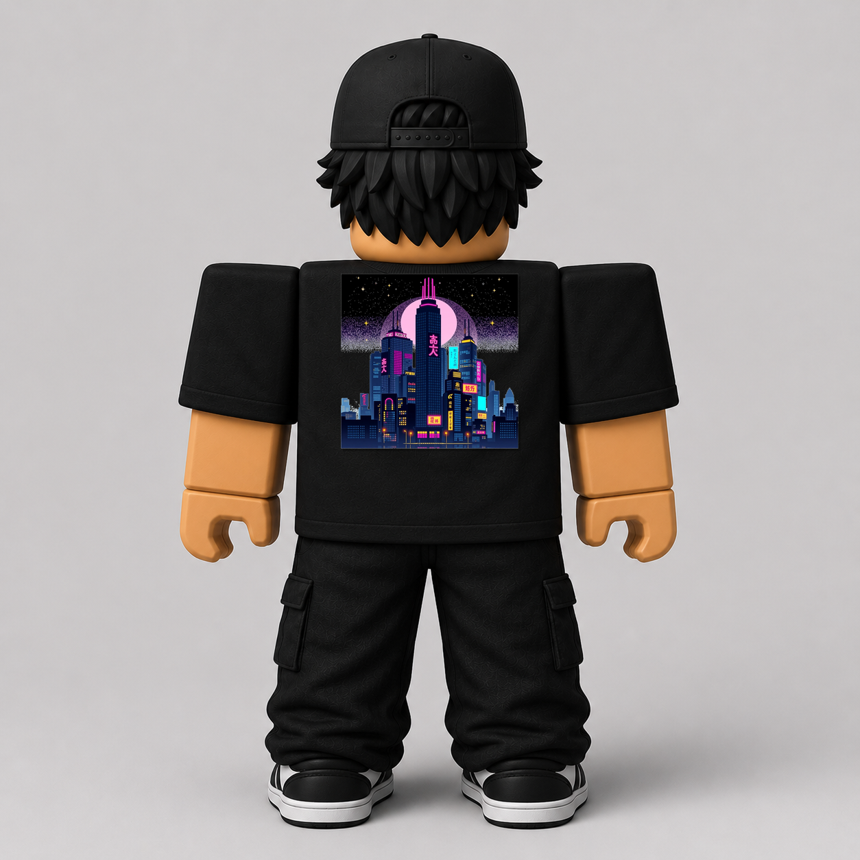 CHAD-057 Roblox Avatar Pack by blok.Design Male Back Black