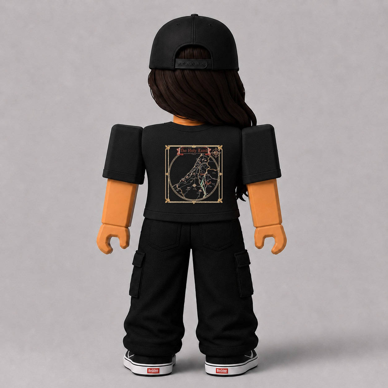 CHAD-058 Roblox Avatar Pack by blok.Design Female Back Black