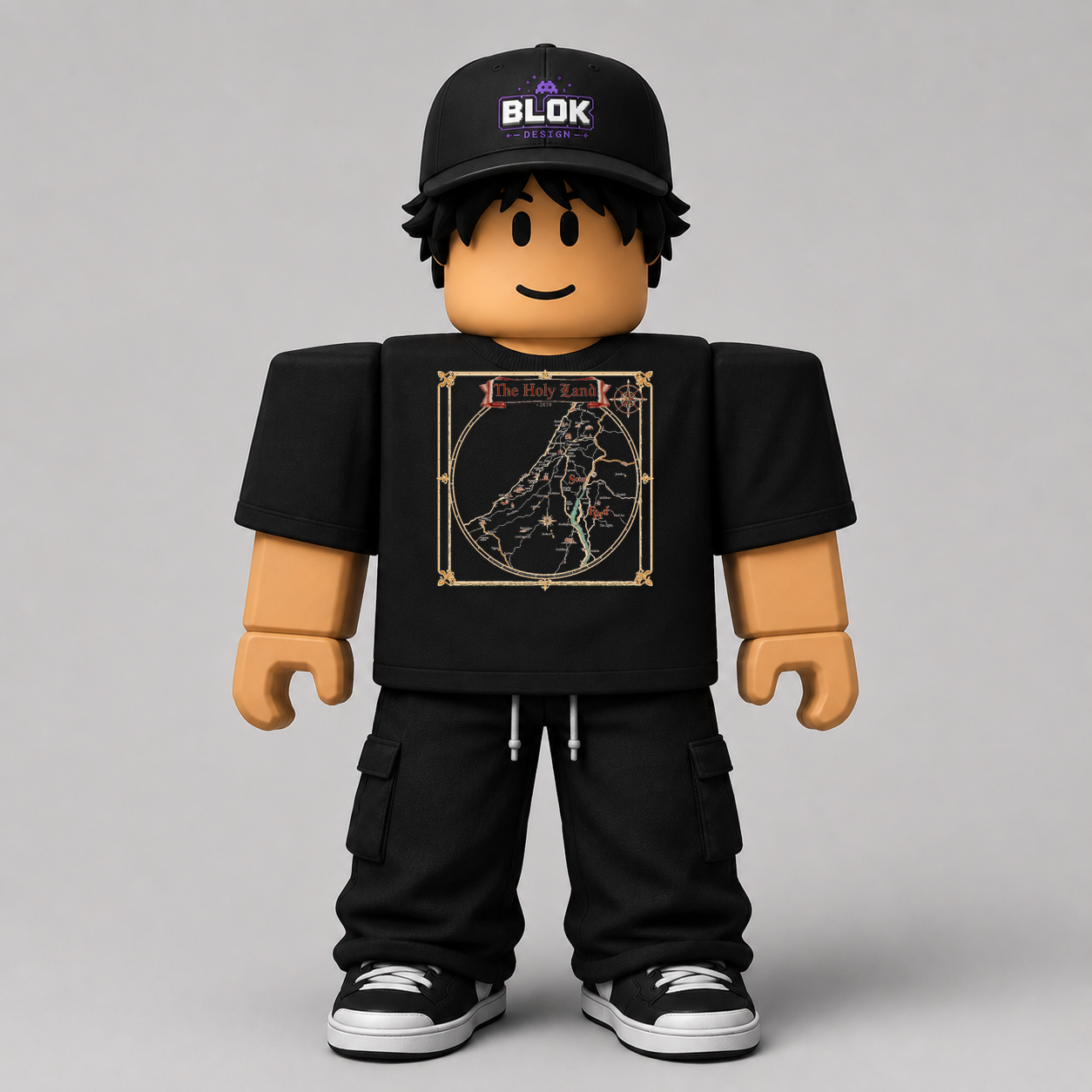 CHAD-058 Roblox Avatar Pack by blok.Design Male Front Black