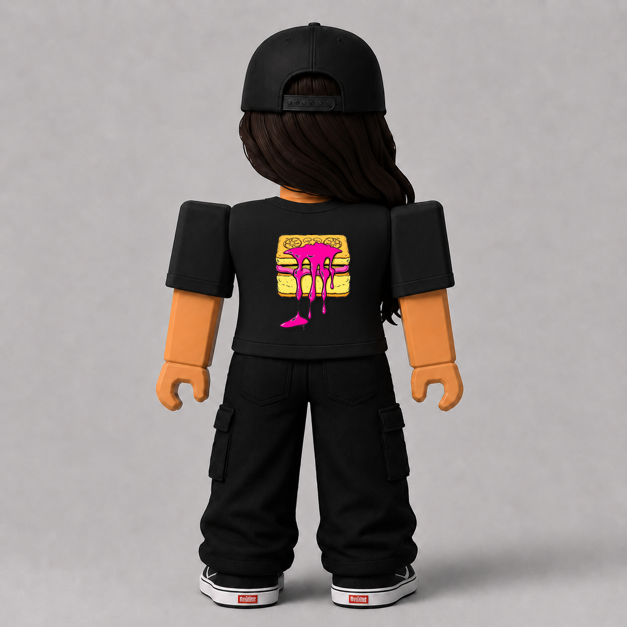 CHAD-059 Roblox Avatar Pack by blok.Design Female Back Black