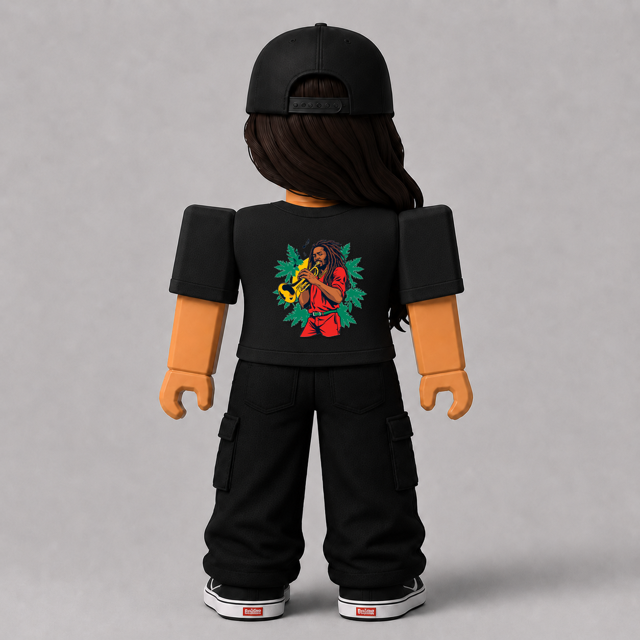 CHAD-061 Roblox Avatar Pack by blok.Design Female Back Black