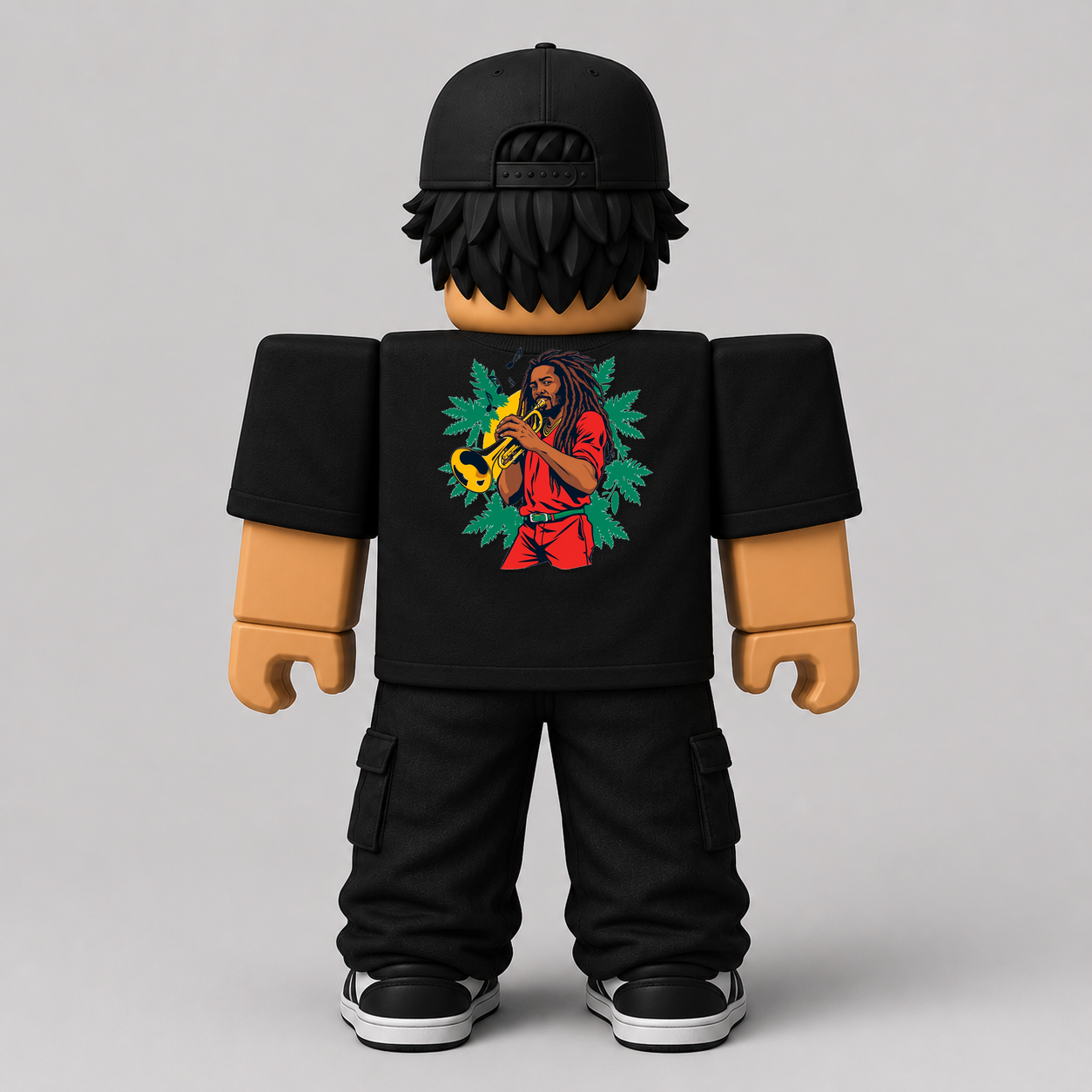 CHAD-061 Roblox Avatar Pack by blok.Design Male Back Black