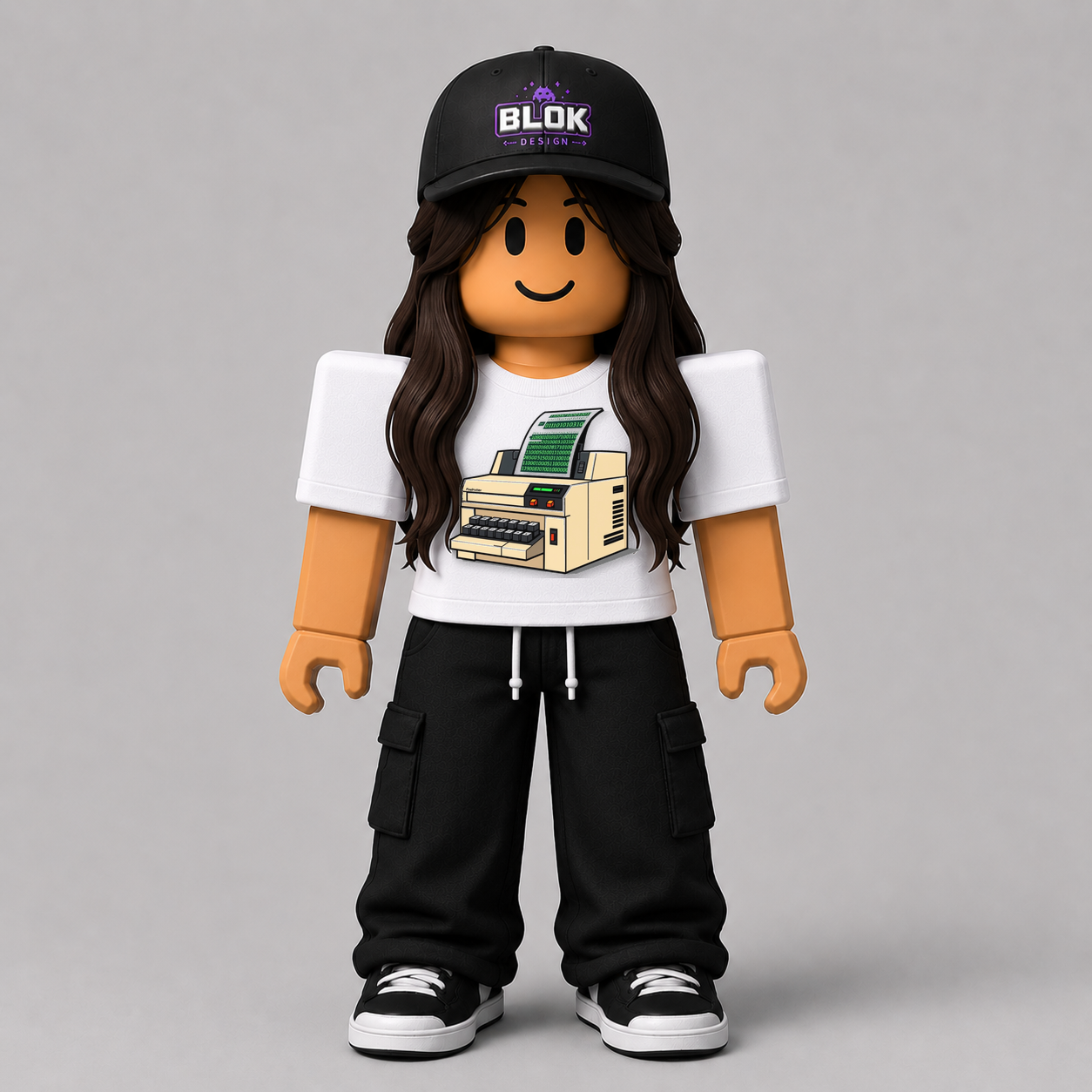 CHAD-064 Roblox Avatar Pack by blok.Design Female Front White