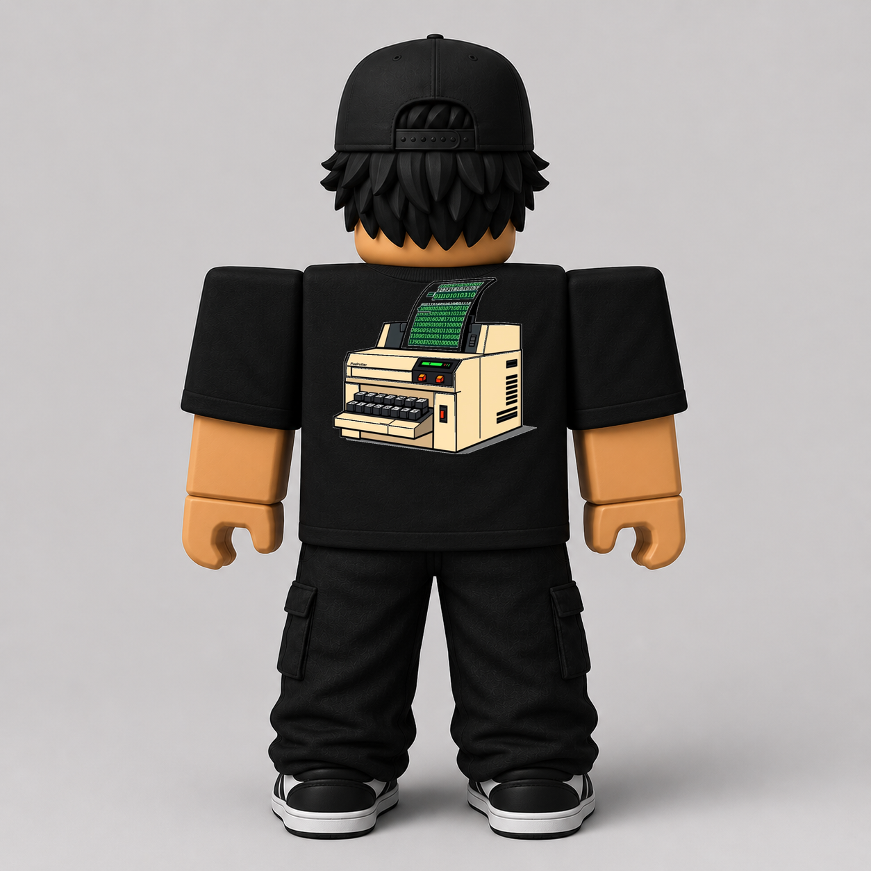 CHAD-064 Roblox Avatar Pack by blok.Design Male Back Black