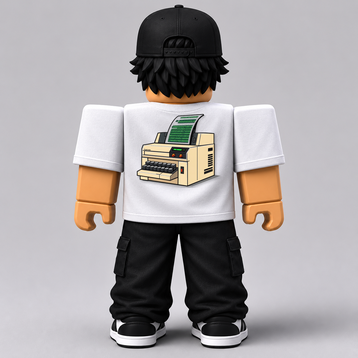 CHAD-064 Roblox Avatar Pack by blok.Design Male Back White