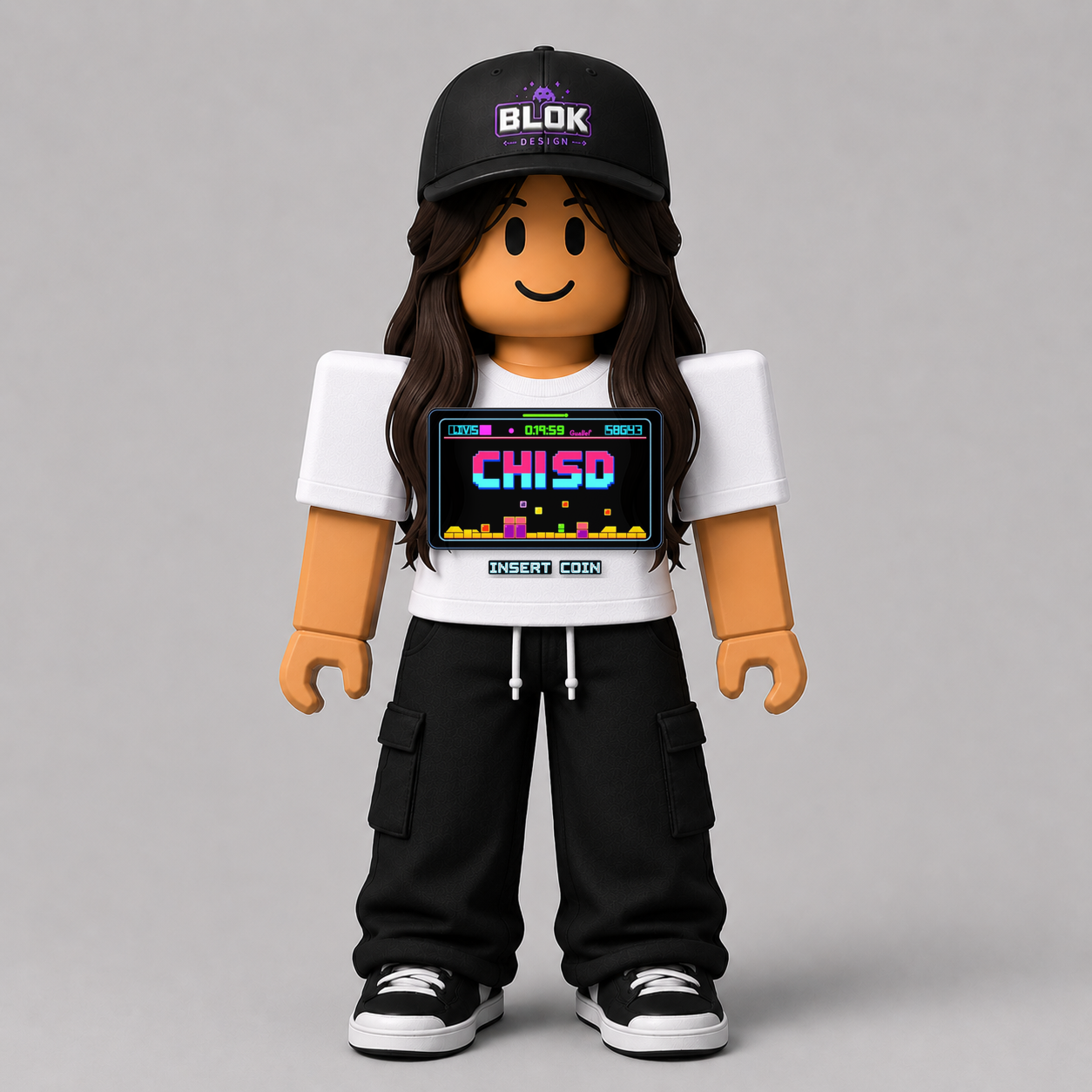 CHAD-066 Roblox Avatar Pack by blok.Design Female Front White