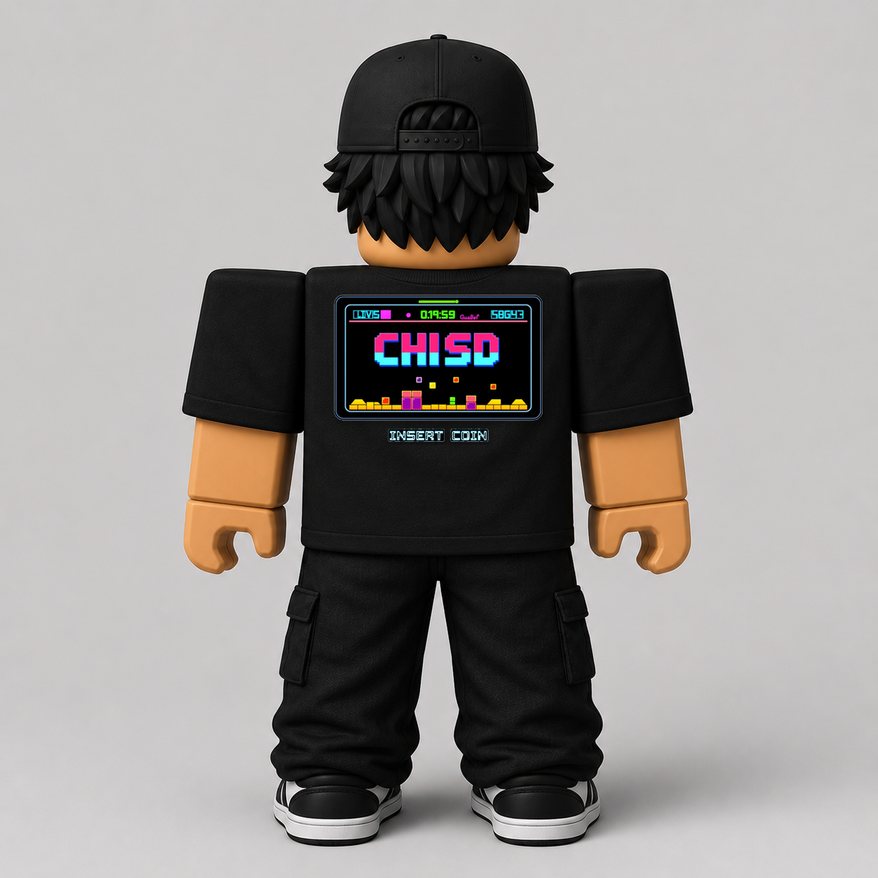 CHAD-066 Roblox Avatar Pack by blok.Design Male Back Black
