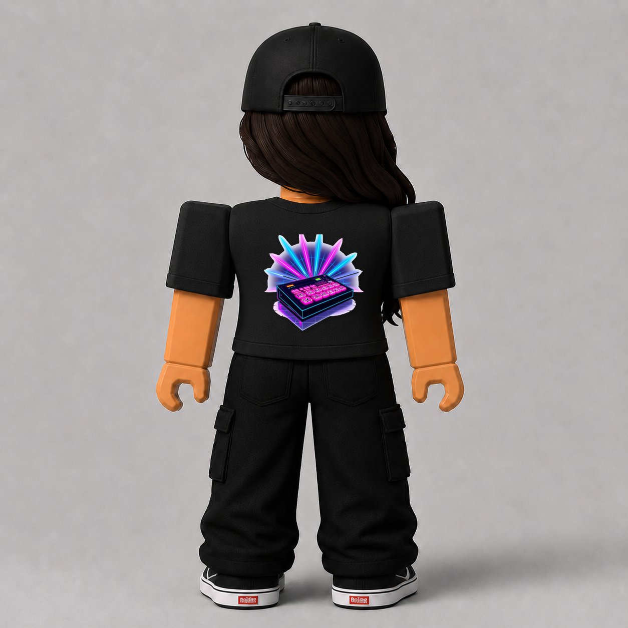 CHAD-069 Roblox Avatar Pack by blok.Design Female Back Black