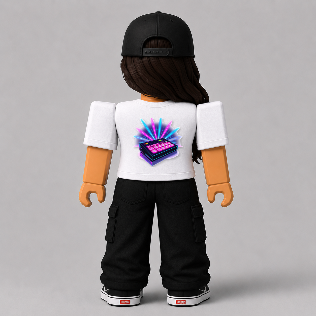 CHAD-069 Roblox Avatar Pack by blok.Design Female Back White