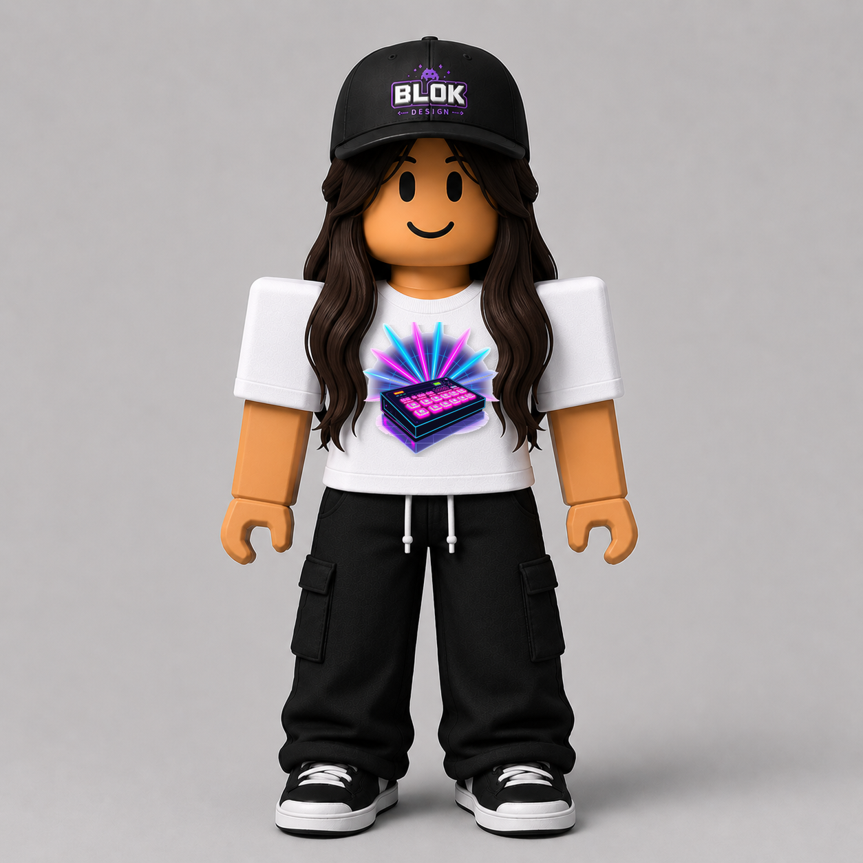 CHAD-069 Roblox Avatar Pack by blok.Design Female Front White