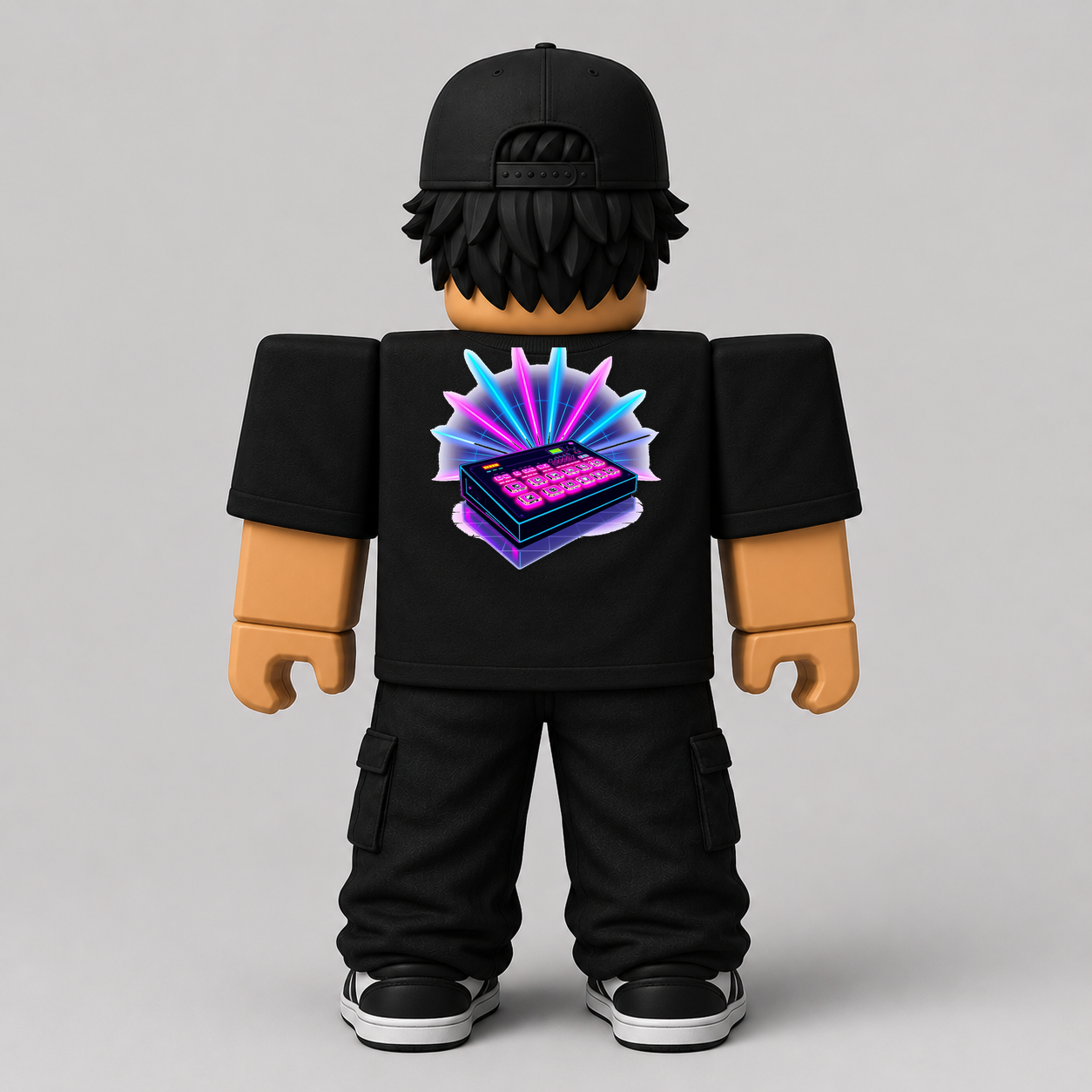 CHAD-069 Roblox Avatar Pack by blok.Design Male Back Black