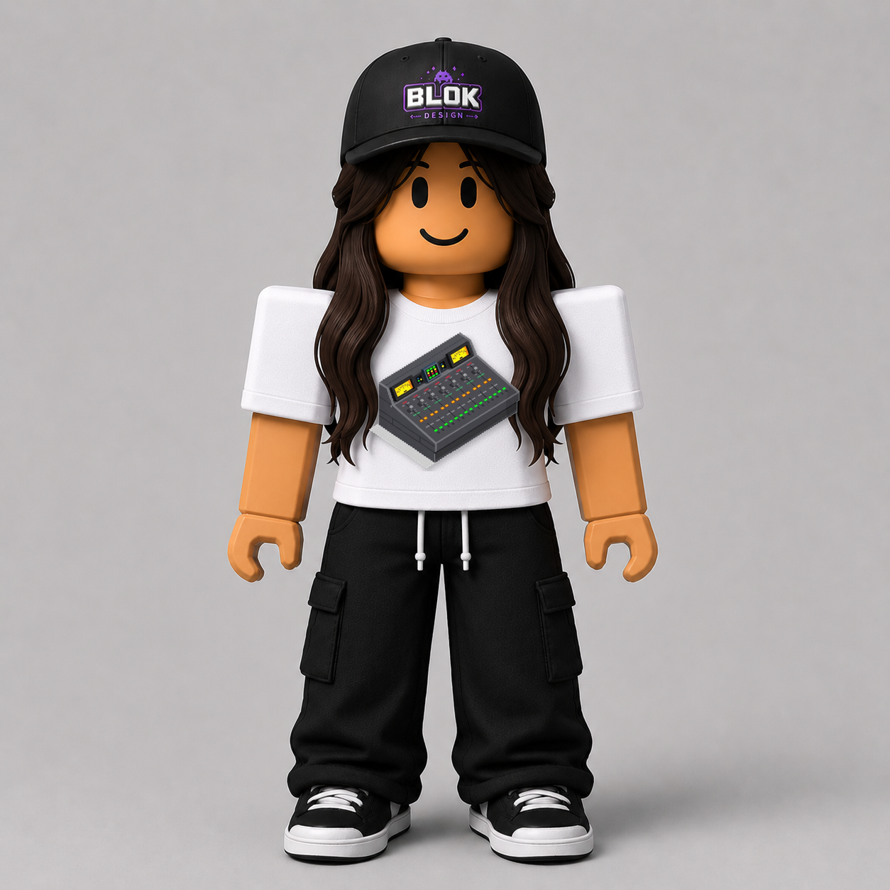 CHAD-071 Roblox Avatar Pack by blok.Design Female Front White
