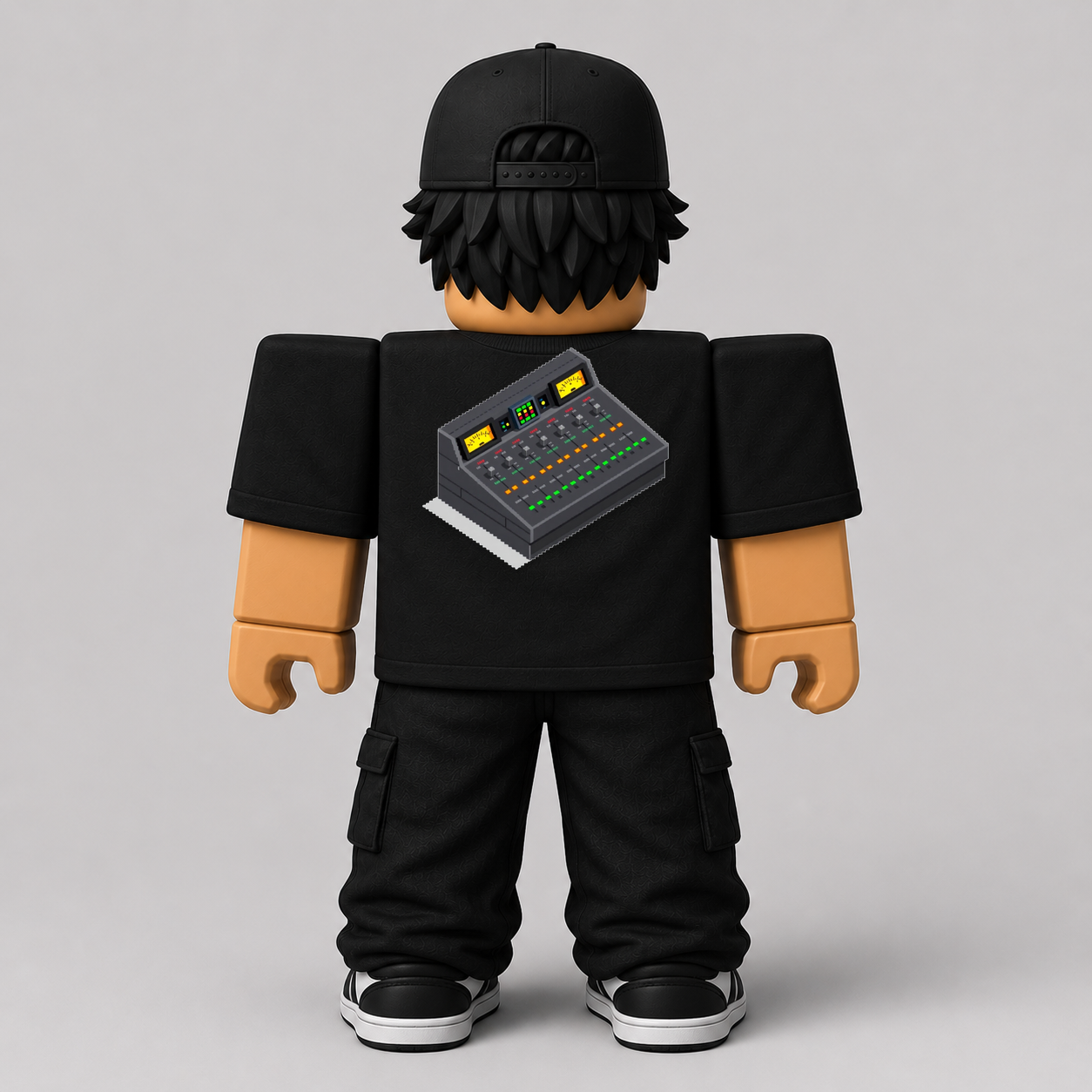 CHAD-071 Roblox Avatar Pack by blok.Design Male Back Black