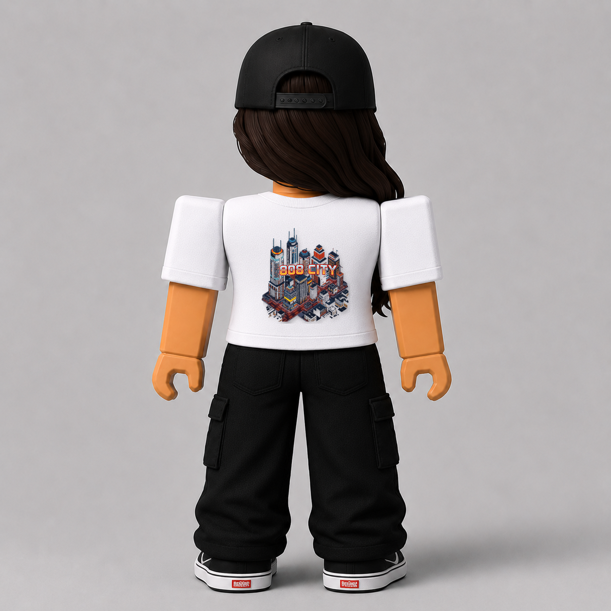 808 City Pixel Art Roblox Avatar Pack by blok.Design Female Back White